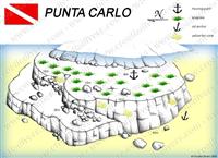 Croatia Divers - Dive Site Map of Punta Carlo